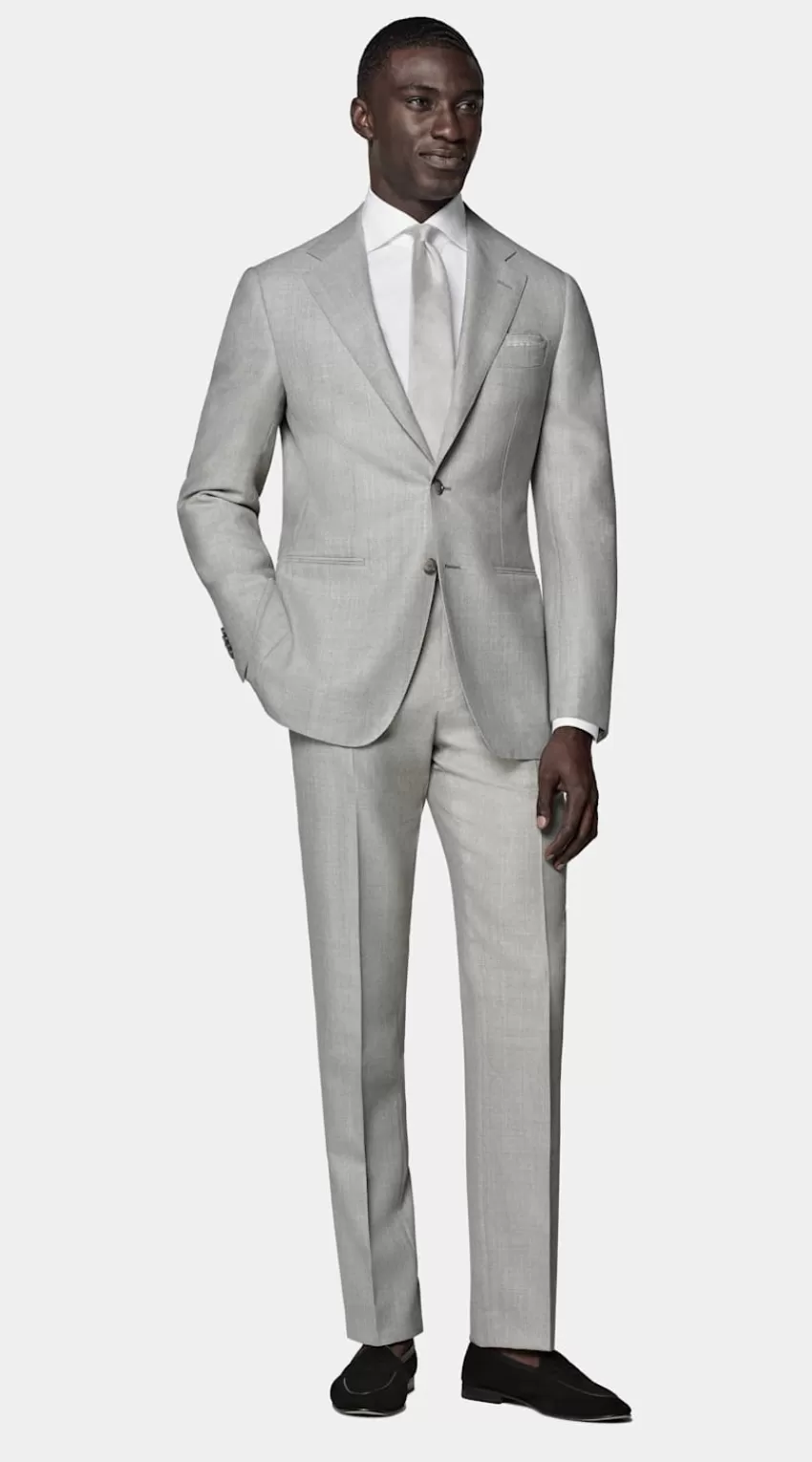 Suitsupply Havana Anzug Hellgrau Tailored Fit Aus Pure Schurwolle | Deutschland Cheap