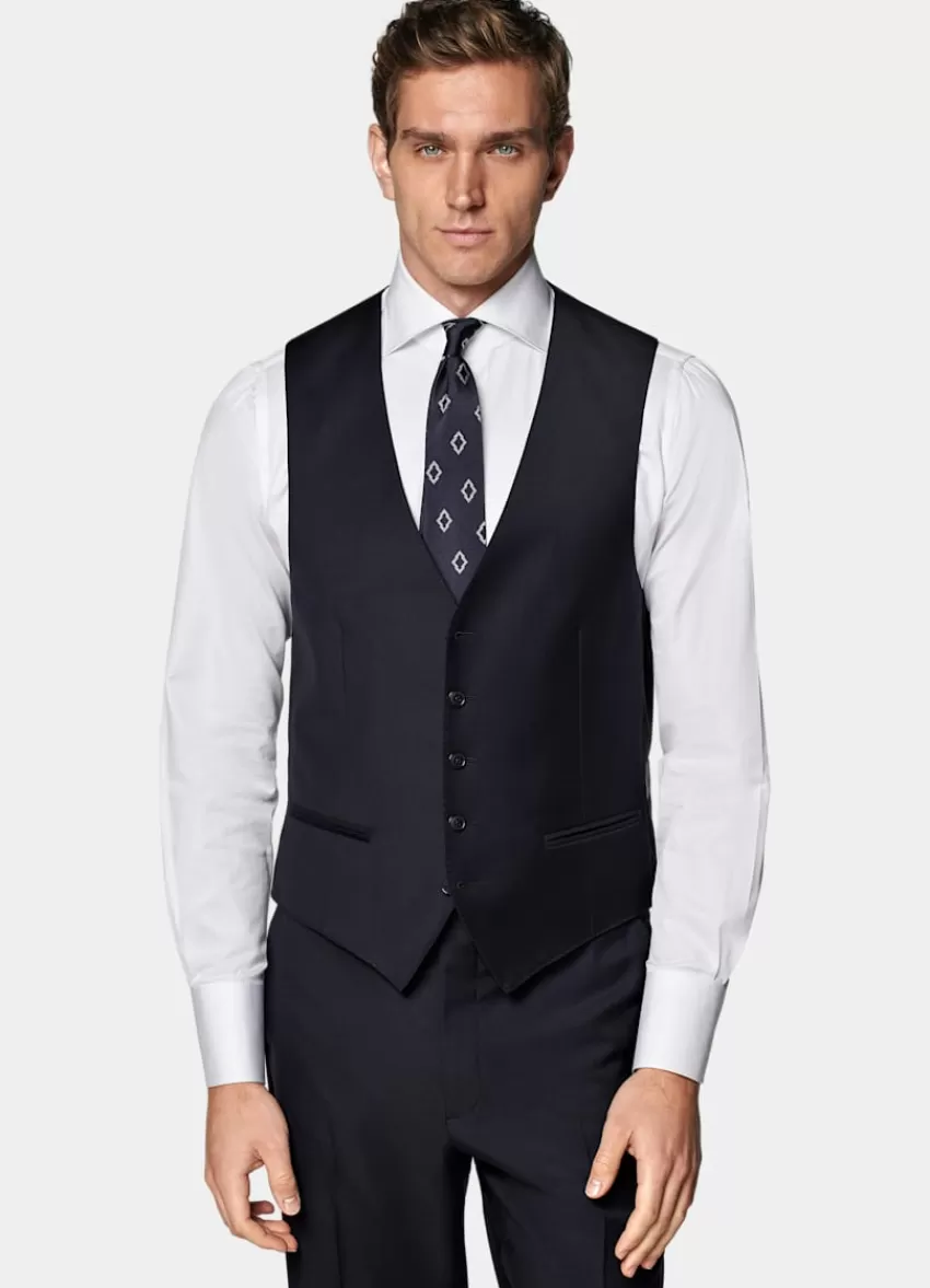 Suitsupply Weste Navy Aus Pure S110er Schurwolle | Deutschland Fashion